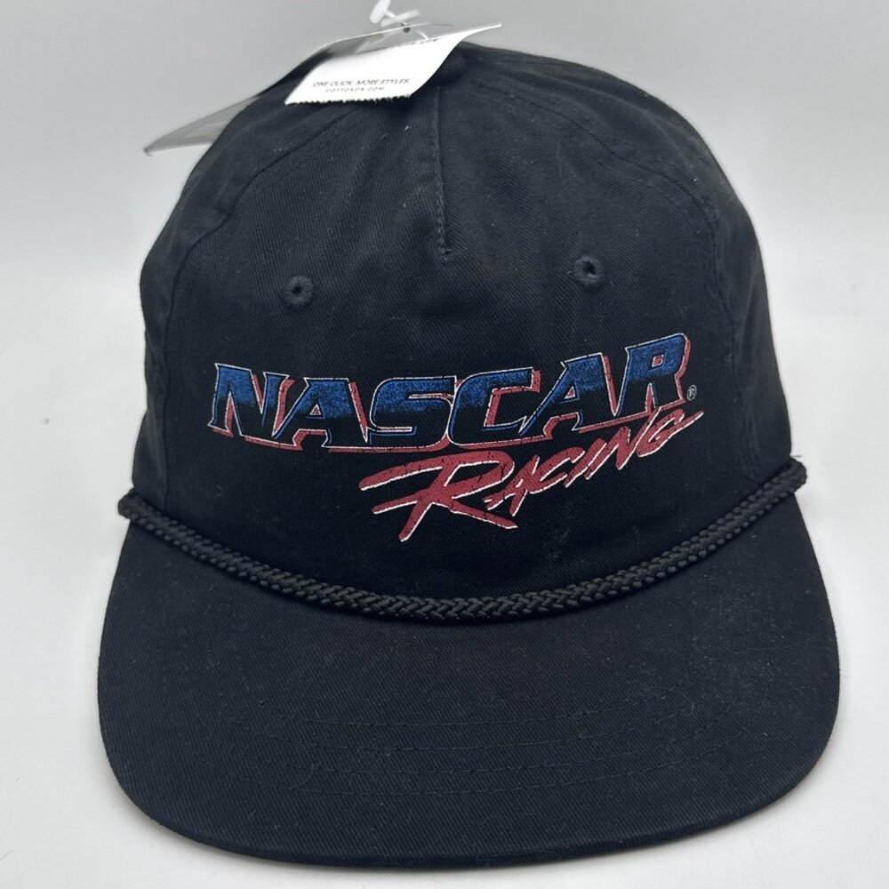 Nascar Racing Cap Black Motorsport Adjustable Strapback Hat BR NWT